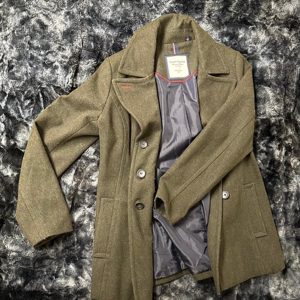 Tommy Hilfiger Green Trench Coat